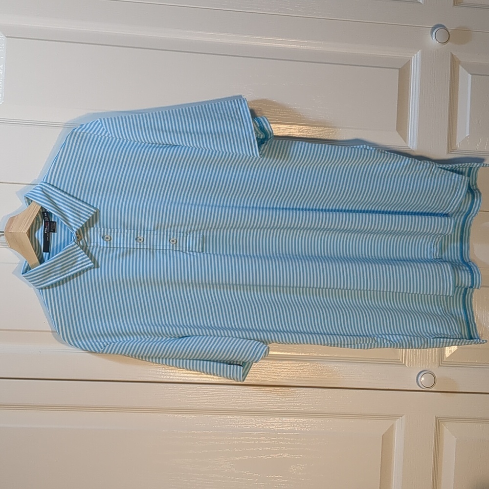 RLX Ralph Lauren Men's XL Golf Shirt Blue/White